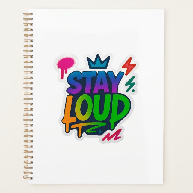 Agenda Stay Loud Graffiti Neon Artwork (Anverso)
