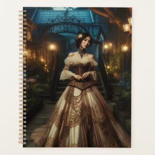 Agenda Steampunk Vintage Victorian Moonlight Lady