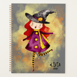 Agenda Stellalunarts Halloween Witch Cute Chica
