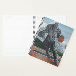 Agenda Stone Golem Jugando al Basketball Fantasy Planner