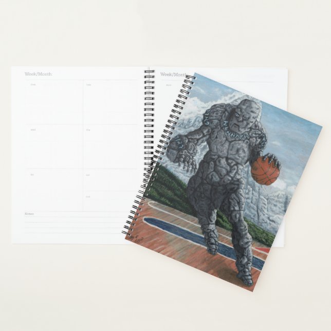 Agenda Stone Golem Jugando al Basketball Fantasy Planner (Demostración)