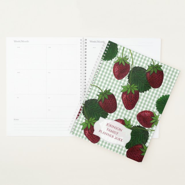 Agenda Strawberry Gingham Planner (Demostración)