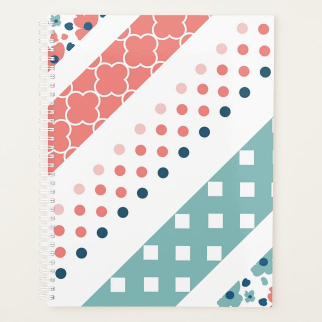 Agenda Stripes Polkadots Floral (Anverso)
