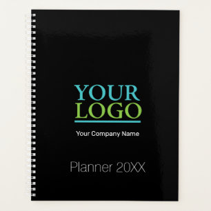 Agenda Su logotipo/nombre de la empresa DIY/año/negro