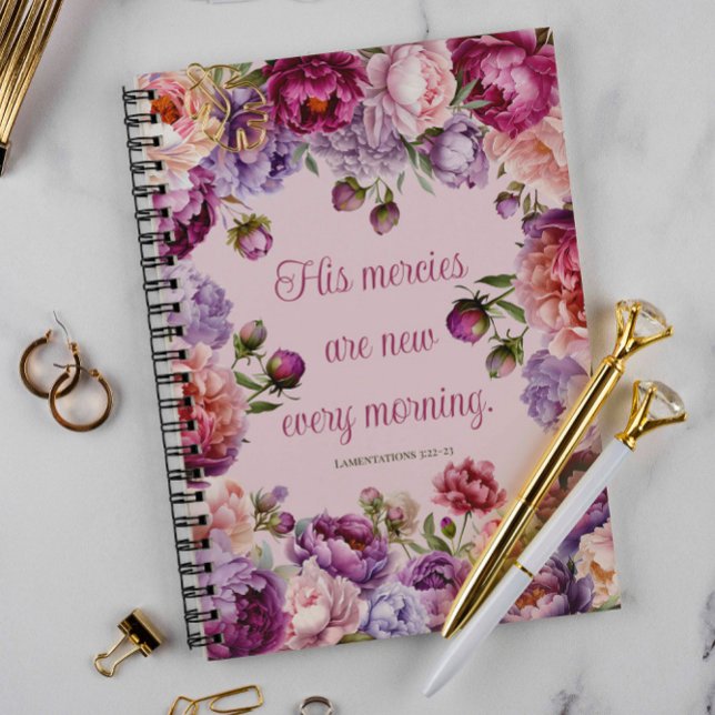 Agenda Su mercito acuarela Floral Biblia Verse Planner (His Mercies Watercolor Floral Bible Verse Planner)