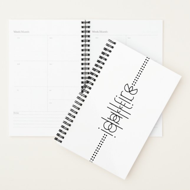 Agenda Su nombre como glifos alienígenas blanco único (Demostración)