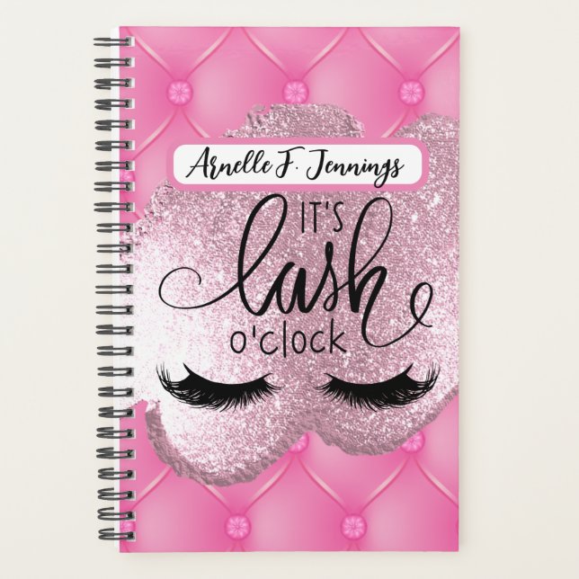 Agenda Su Reloj O' | Lash Tech Typography Planner (Anverso)