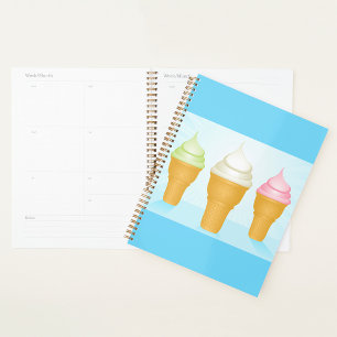 Agenda Suave Sirve Helado Crema Cones Divertido postre de