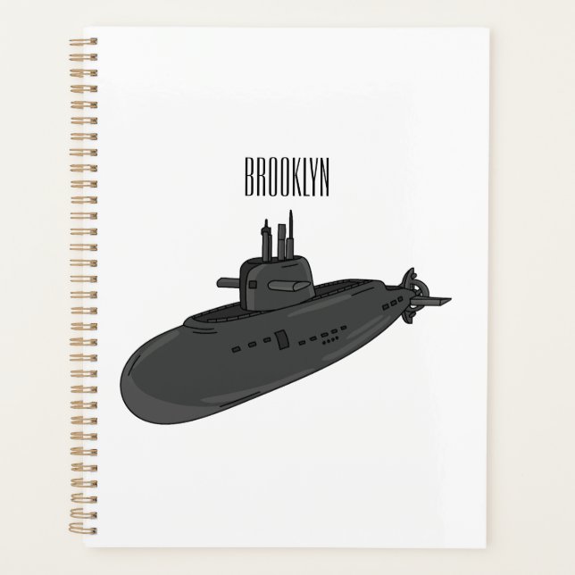 Agenda Submarine cartoon illustration (Anverso)