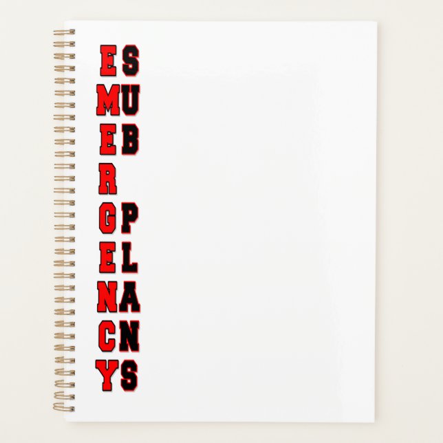 Agenda Subplanes de emergencia (Anverso)