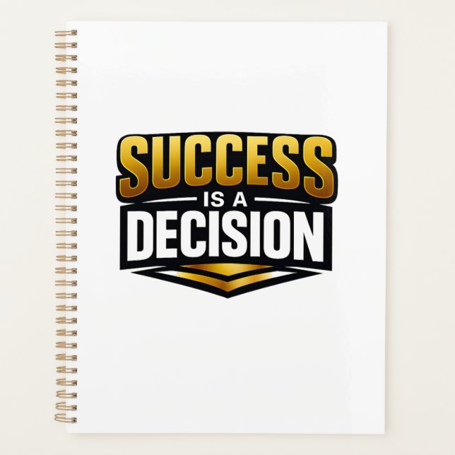Agenda Success Gold Typography on Black (Anverso)