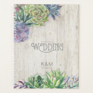 Agenda Suculents y Rustic Wood Boda ID515