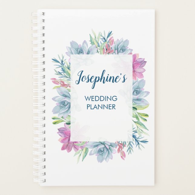 Agenda Sucultores de acuarela personalizados (Anverso)