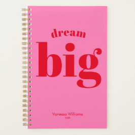 Agenda ¡Sueño Grande! Moderna negrita rojo - Tipografía r