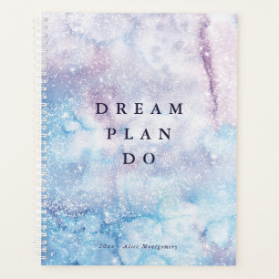 Agenda Sueño, plan, Do - Acuarela Morado Universo