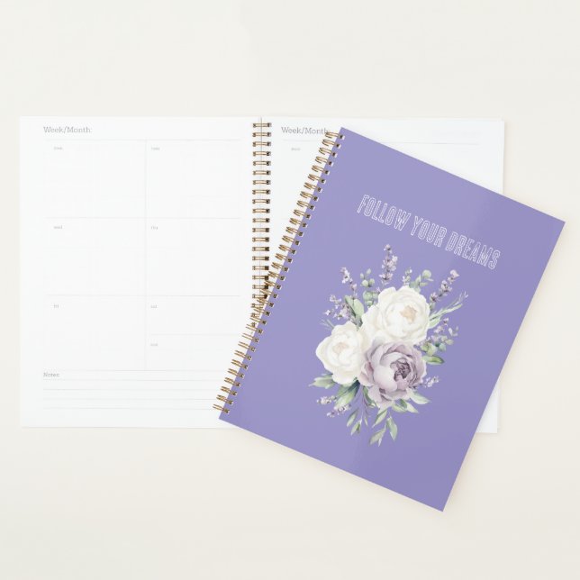 Agenda Sueños De Flores Blancas De Lavanda (Demostración)
