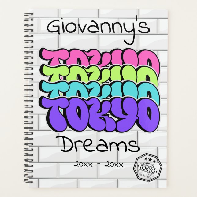 Agenda Sueños de Tokio Graffiti (Anverso)