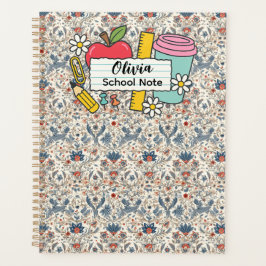 Agenda suministros de vuelta al cole floral pradera Profe