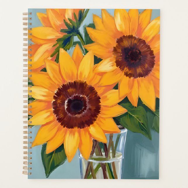 Agenda Sunflower Bouquet | Yellow Watercolor Floral (Anverso)