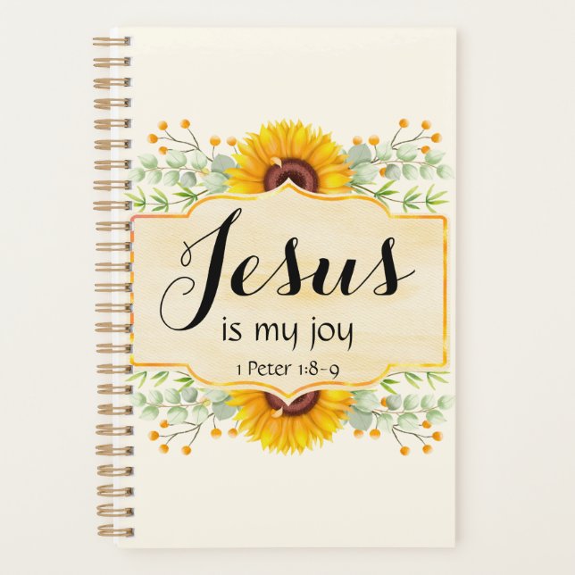 Agenda Sunflower Jesus is my Joy Planner (Anverso)