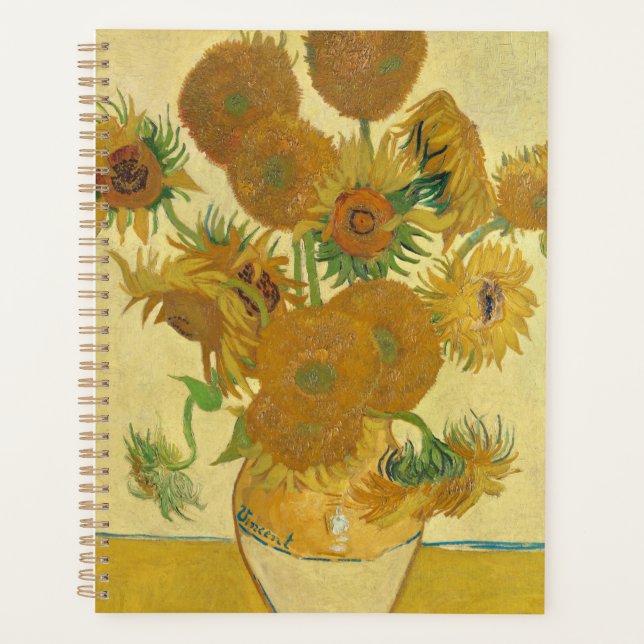 Agenda Sunflowers 1888 by Vincent van Gogh (Anverso)