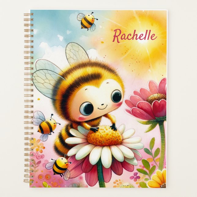 Agenda Sunny Smiles Personalizable Bee Themed (Anverso)