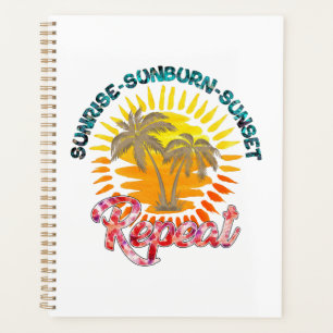 Agenda Sunrise-Sunburn-Sunset-Repetir   Palm Trees dorado