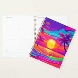 Agenda Sunset azul y Naranja
