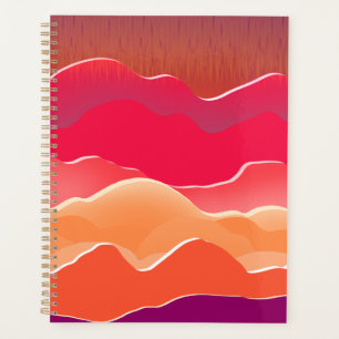 Agenda Sunset Peaks Moderno Paper Collage Art