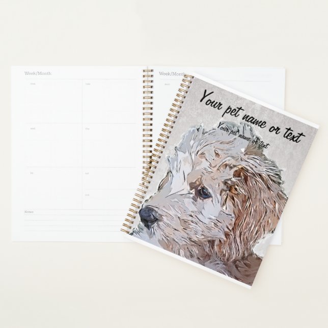 Agenda Super Cute Goldendoodle Puppy Dog (Demostración)