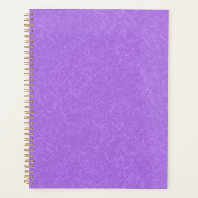 Agenda Superficie morada texturizada con patrón de remoli (Anverso)