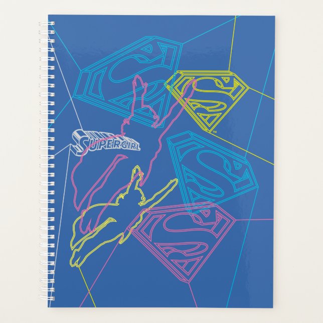 Agenda Supergirl and Logo Colored Outlines (Anverso)