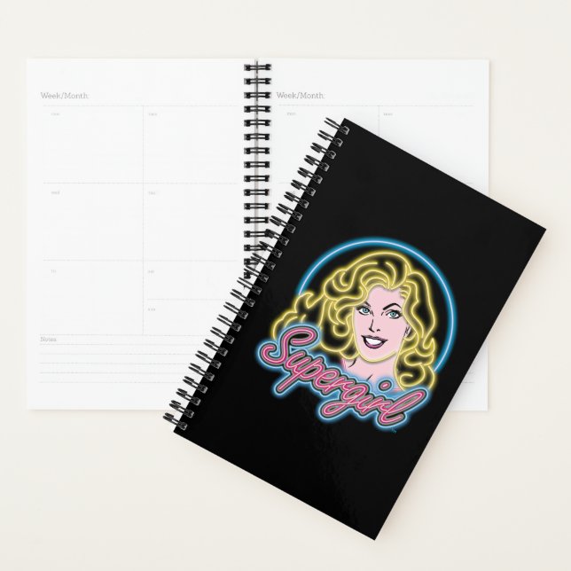 Agenda Supergirl Retro Neon Lights Graphic (Demostración)
