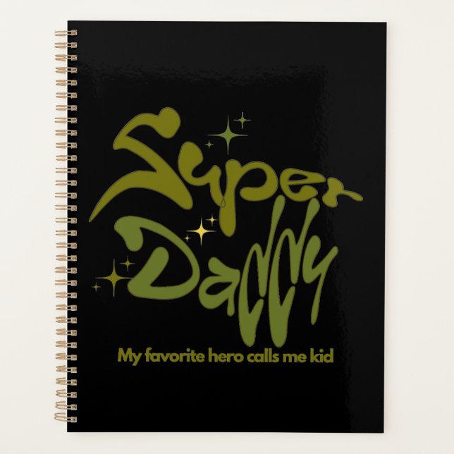 Agenda Superpapá Héroe para Niños (Anverso)
