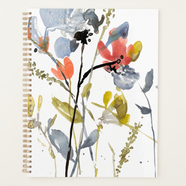 Agenda Superposición de flores - Flores y tallas de color (Anverso)