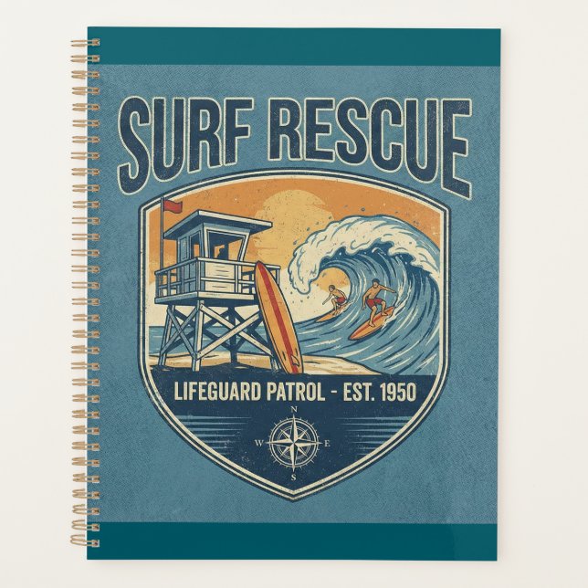 Agenda Surf Rescue Lifeguard Patrol Est 1950 (Anverso)
