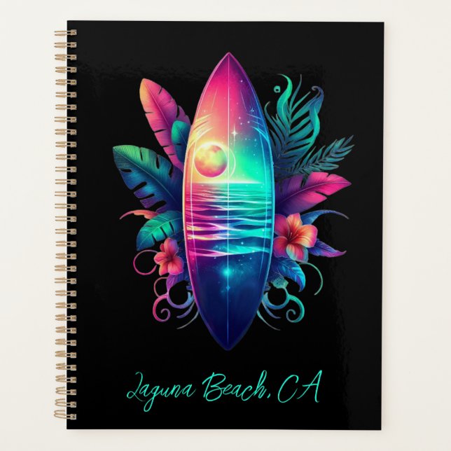 Agenda Surfboard Tropical Beach- (Anverso)