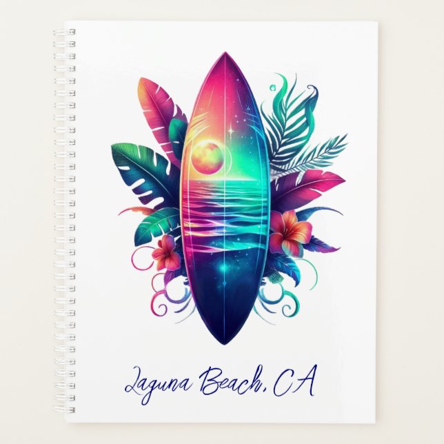 Agenda Surfboard Tropical Beach- (Anverso)
