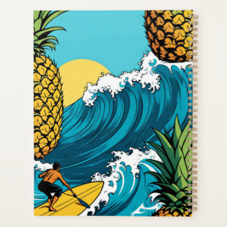 Agenda Surfista de piña: Aventura tropical de verano