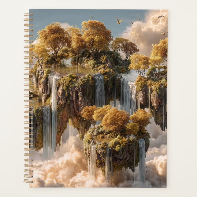 Agenda Surreal Floating Islands With Golden Trees (Anverso)