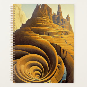 Agenda Surreal Mountain City Fantasy Art