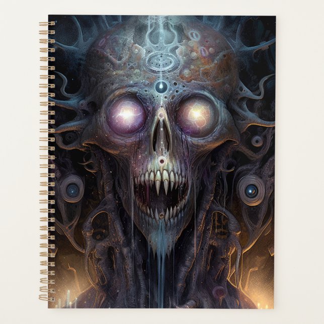 Agenda Surreal Skull Arte de horror gótico (Anverso)