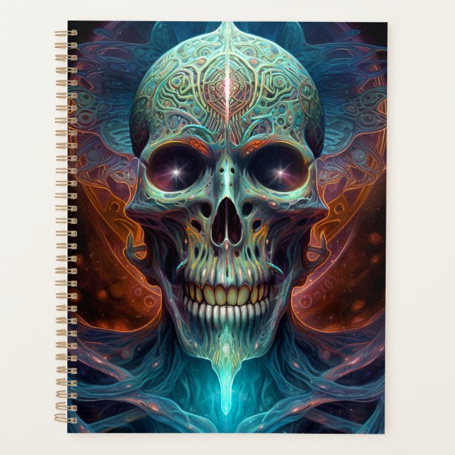 Agenda Surreal Skull Arte de horror gótico (Anverso)