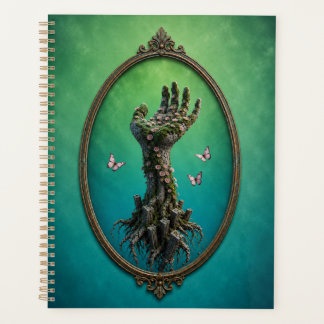 Agenda Surreal Stone Hand Daisies Notebook