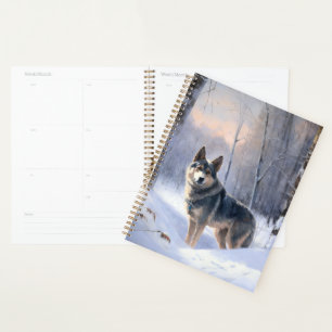 Agenda Swedish Vallhund Deja que nieve Navidad