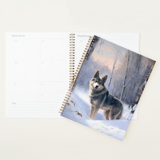 Agenda Swedish Vallhund Deja que nieve Navidad  (Demostración)