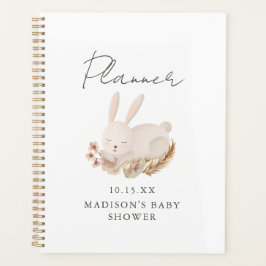 Agenda Sweet Bunny Calligraphy Baby Shower