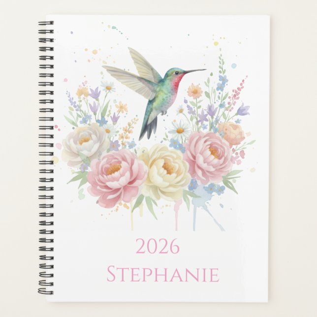 Agenda Sweet Hummingbird Floral (Anverso)