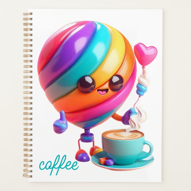 Agenda Sweet Latte Buddy Spiral Notebook (Anverso)