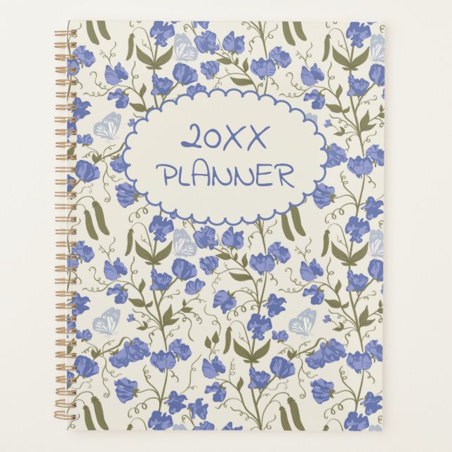Agenda Sweet Pea Soft Blue y Cream Weekner Planner (Anverso)
